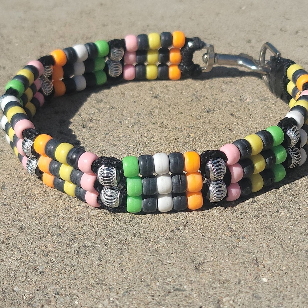 Custom Handmade Beaded Dog Collar - Picture 2 of 4
